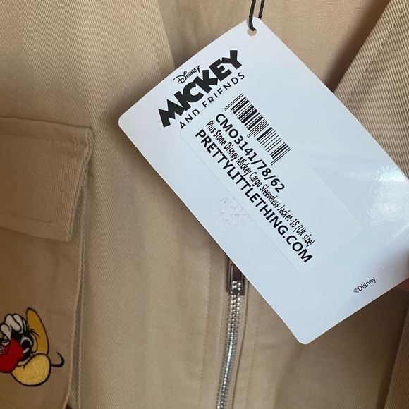 Disney x Pretty Little thing beige embroidered Mickey Mouse Vest. NWT - Picture 12 of 15